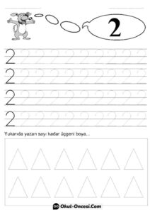 iki rakamı çalışma sayfası