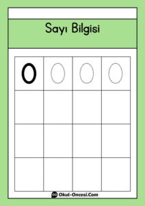 Sıfır Rakamı Çalışma Sayfası
