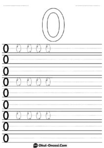 Okul Öncesi Sıfır Rakamı Çalışma Sayfası