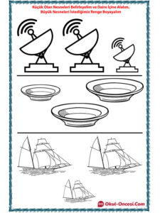 büyük nesne küçük nesne kavram çalışması