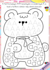 A harfi çizgileri birleştirme etkinliği